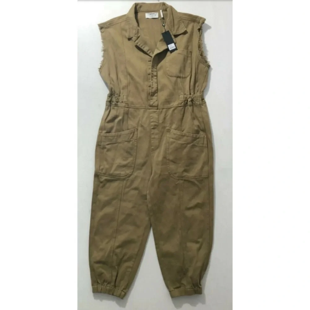 NEW ONE TEASPOON Military Olive Green Sleeveless Jumpsuit - Picture 4 of 15